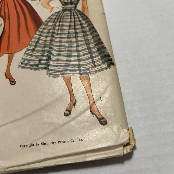 Simplicity Vintage 1950's Pattern  #4249 Misses Halter Dress and Jacket Size 16 - Picture 4 of 8